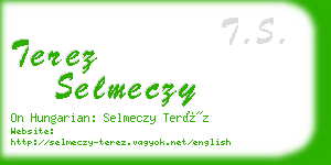 terez selmeczy business card